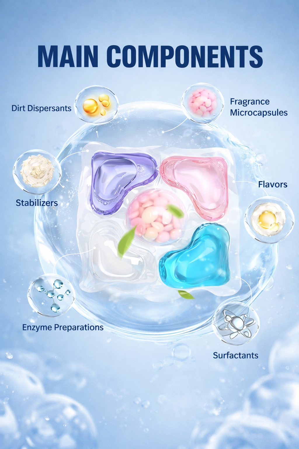 Ultra Clean 5 in 1 Liquid Laundry Pods with Color Boost Gel Core None Detergent Pod (40 Pods)