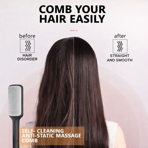 1-Click Self-Cleaning Hair Brush